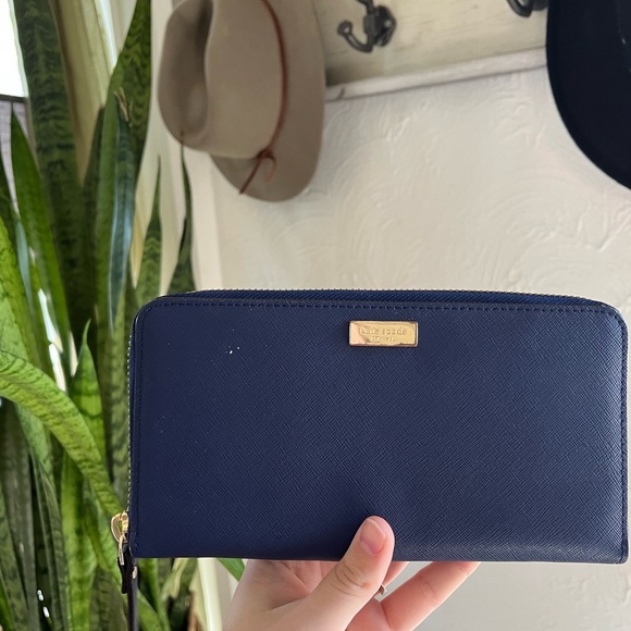 kate spade Handbags - Navy blue Kate Spade Wallet